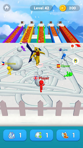 Screenshot Snowball Race 3D: Ice Bridge