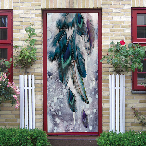 Title 1, 3D Wall Door Sticker Modern Creative Watercolor...
