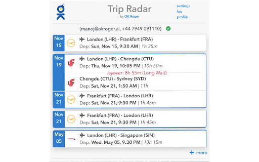 Trip Radar