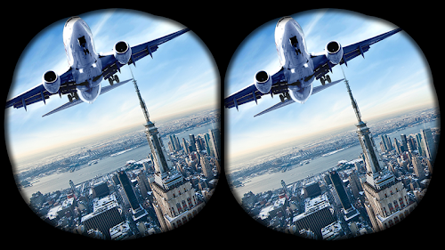 Android application VR Airplane Flight Simulator screenshort