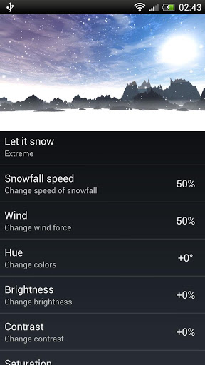 Screenshot Snowfall 360° Live Wallpaper