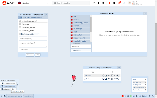 Moderator toolbox for reddit - ALPHA