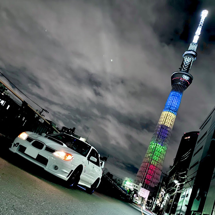 インプレッサ WRXの写活・スカイツリー・東京スカイツリー・スカイツリー特別ライティング・東京オリンピックに関するカスタム事例の投稿画像1枚目