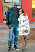 Thuthukani Mvula and singer Mshoza say they're happy even though they are facing court action from his estranged wife, Duduzile. / Veli Nhlapo