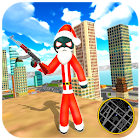Santa Claus Stickman - Rope Hero Gangster Crime 3