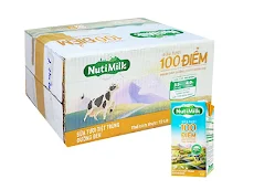 Thùng 12 hộp sữa tươi tiệt trùng đường đen Nutimilk 1 lít