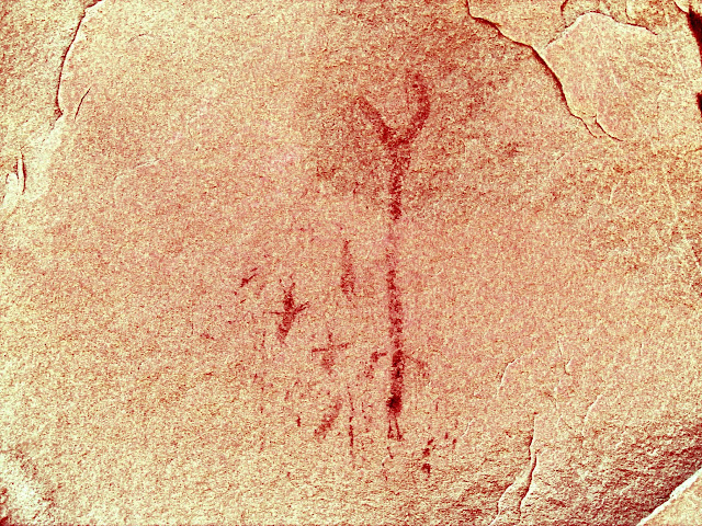 Faded pictographs (DStretch enhanced)