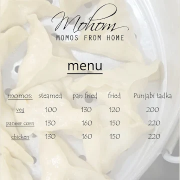 Mohom - Home Made Momos menu 