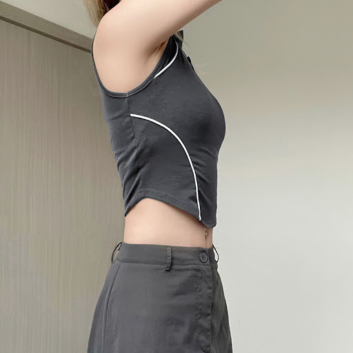 Title 5, Vintage Sleeveless Zipper Coarse Teeth Irregular