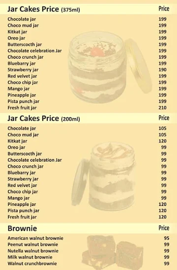 Consent Cakes menu 