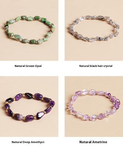 Title 2, Womens Simple and Versatile Crystal Stone Brac...