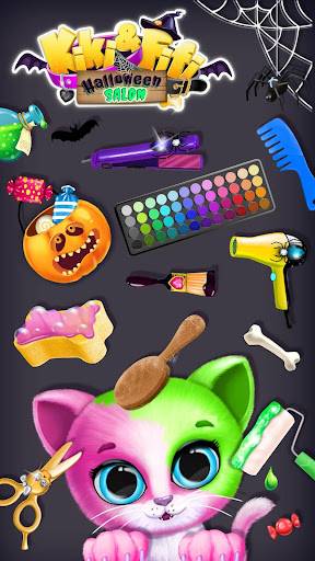 Kiki & Fifi Halloween Salon - Scary Pet Makeover screenshots 1