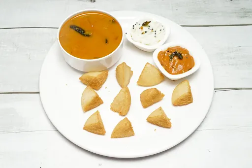 Fry Idli Plain With Sambar [6 Pcs]