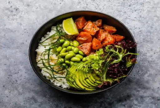 Poke Bowl Salmon Mixed Rice