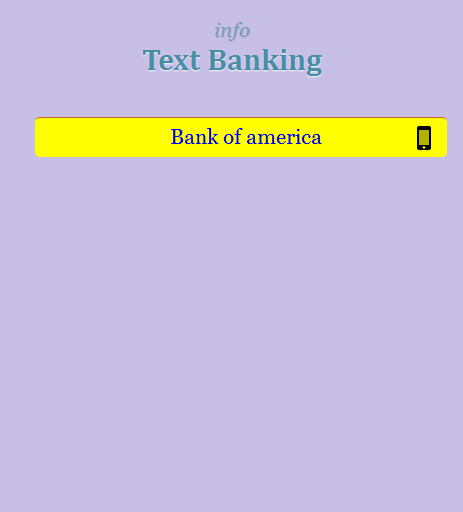 text commands bank of america