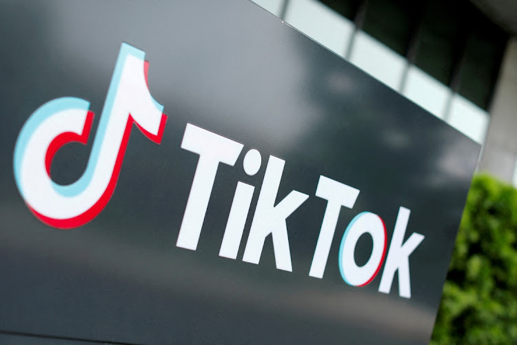 The TikTok logo is pictured outside the company's US head office in Culver City, California. File photo: MIKE BLAKE/REUTERS