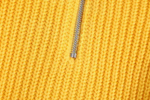 Title 8, Short Yellow Half Zip Turtleneck Pullover Retro...