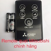 Điều Khiển (Remote) Quạt Mitsubishi Chính Hãng Xuất Xứ Thái Lan Tặng Kèm Đôi Pin Aaa