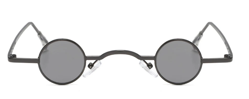 Occhiali da sole tondi stile punk, retro e personalità unica, montatura piccola. Perfetti per uomini cool e riprese.