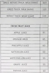 Sri Sai Juice And Icecream Shop menu 1