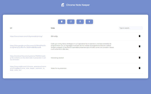 Chrome Note Keeper chrome extension