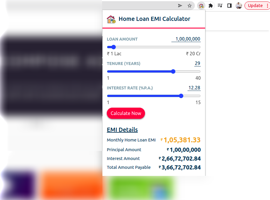 Home Loan EMI Calculator Preview image 0