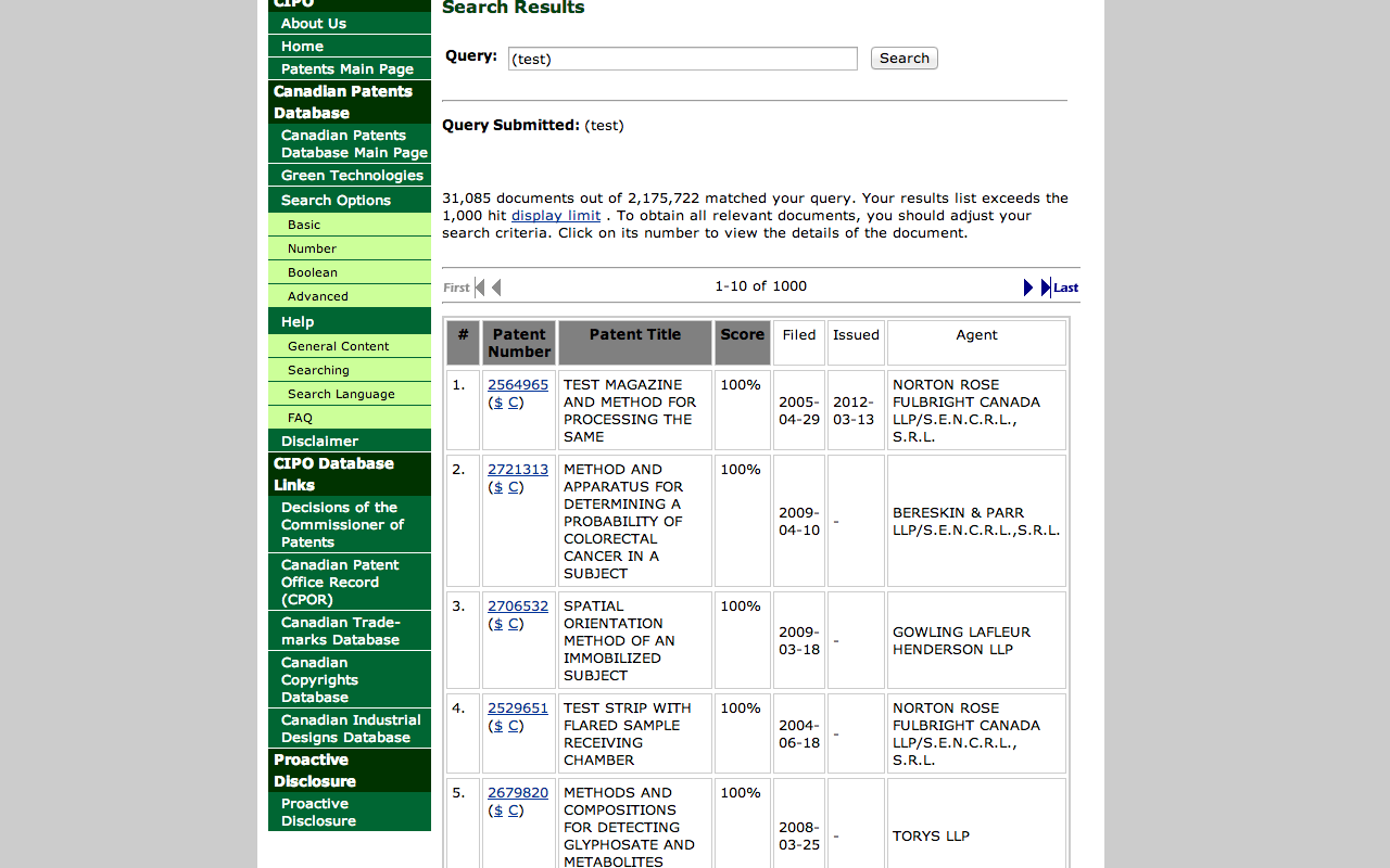 IPPractice.ca - CIPO Database Tool Preview image 0