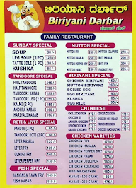 Biryani Darbar menu 1