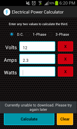 Electrical Power Calculator