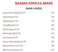 Makhan Singh Ka Dhaba menu 1