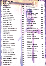 Punjabi Association menu 1