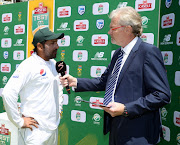  Pakistan captain Sarfraz Ahmed at the post match interview during day 4 of the 2nd Castle Lager Test match between South Africa and Pakistan at PPC Newlands on January 06, 2019 in Cape Town, South Africa. 