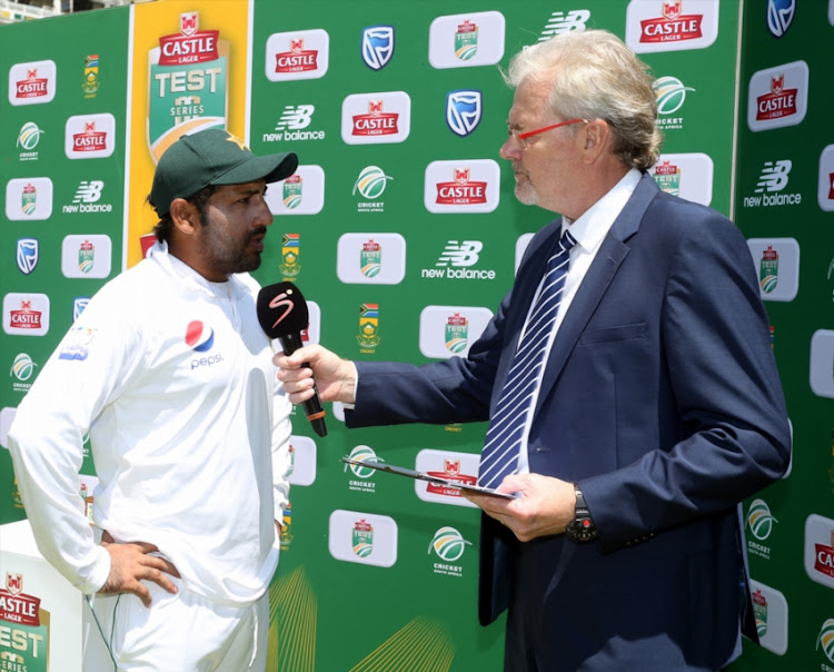 Pakistan captain Sarfraz Ahmed at the post match interview during day 4 of the 2nd Castle Lager Test match between South Africa and Pakistan at PPC Newlands on January 06, 2019 in Cape Town, South Africa.