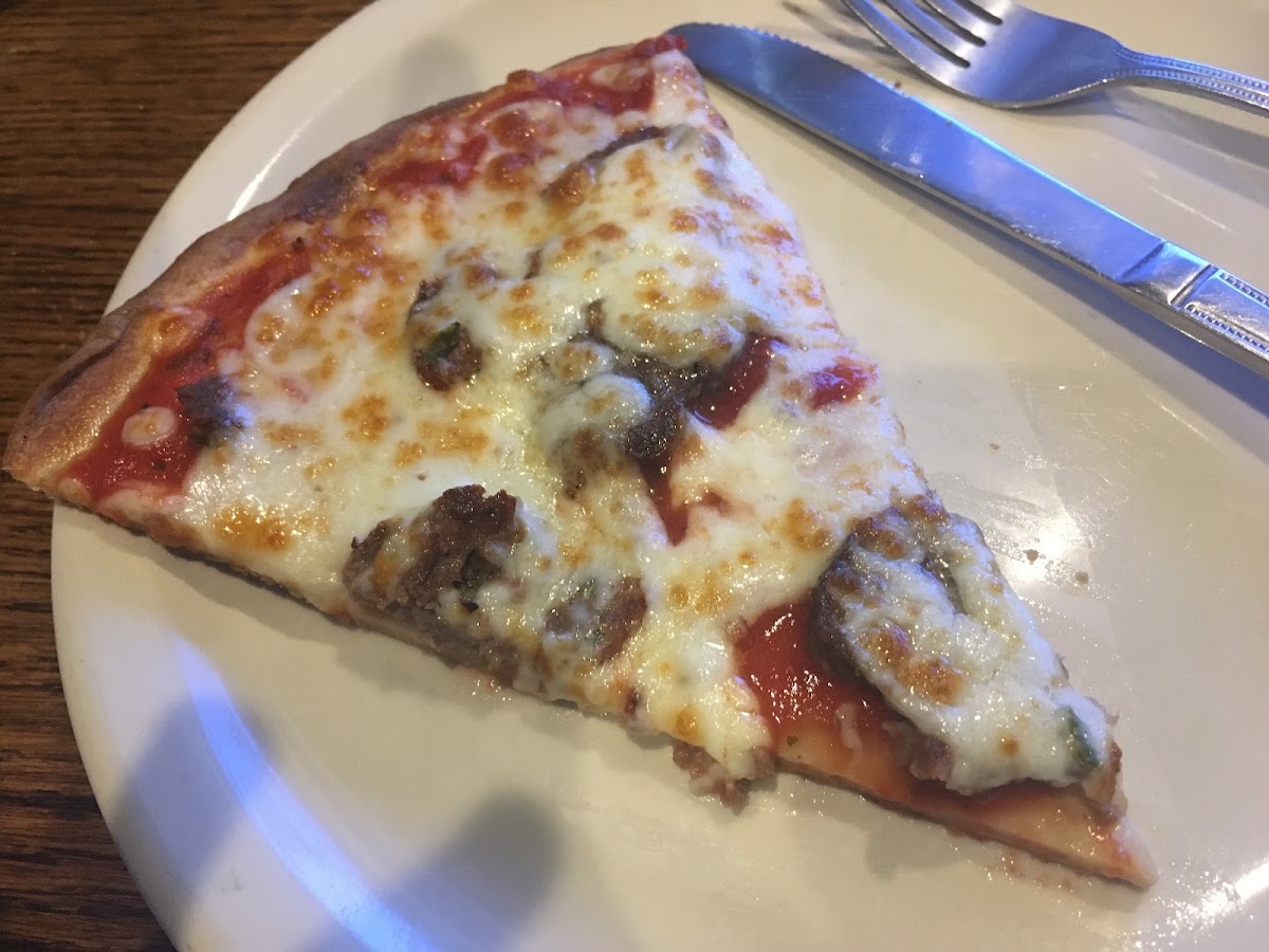 Meatball pizza.  It was even good cold!