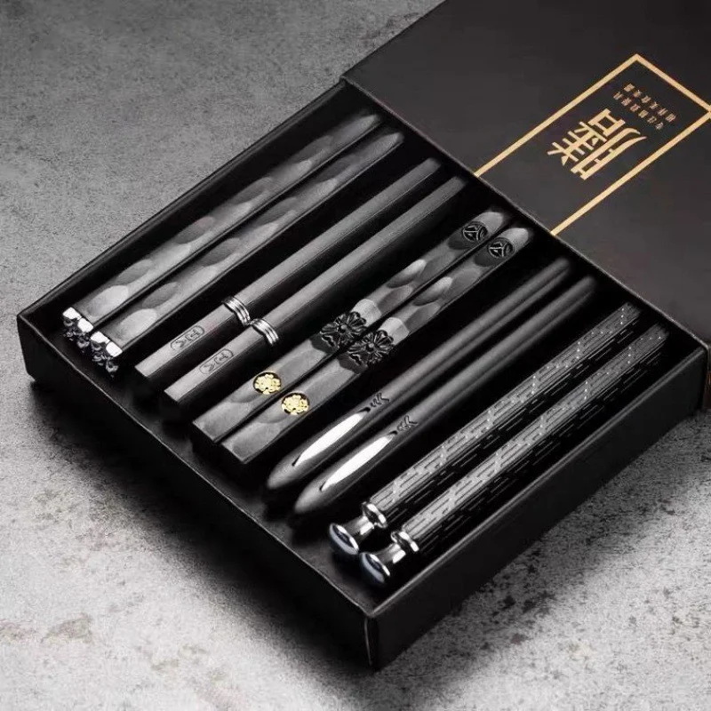 Alloy Chopsticks Mold-free Family Set. Enjoy safe, stylish dining for the whole family. Durable, easy to clean, and perf