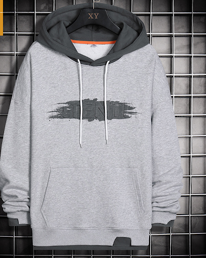 Title 2, European and American Letter Shadow Pullover Ho...