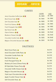 Sugar & Spice menu 1