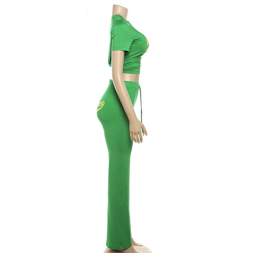 Title 12, Casual Digital Printing Slim Fit Midriff-baring...