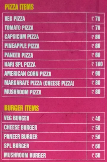 Hari Super Sandwich menu 