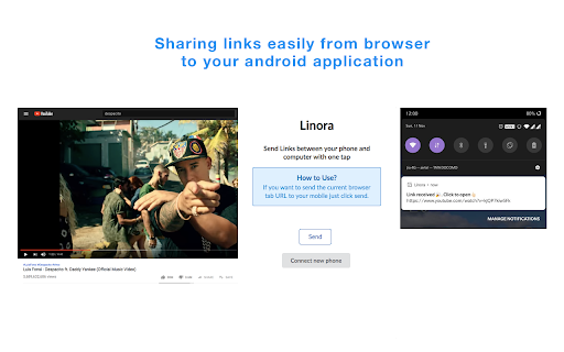 Linora - Share links from computer to mobile