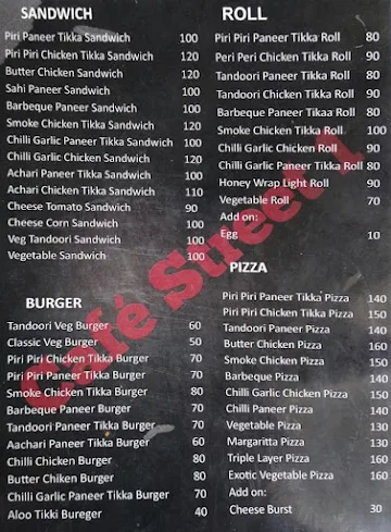 Cafe Street 1 menu 