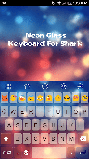 Emoji Keyboard-Neon Glass