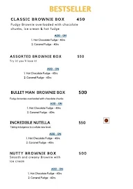 The Brownie Studio menu 3