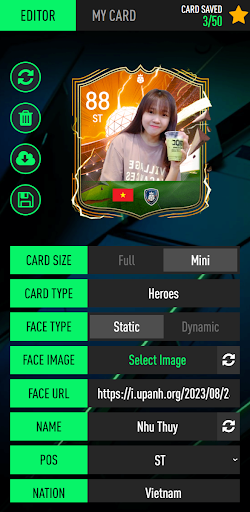 Screenshot NHDFUT FC 24 Card Creator