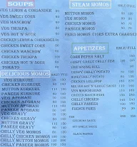 Garhwal Momo Express menu 1