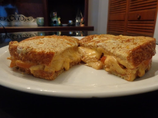 Brown butter, add honey, cinnamon and apples. Put the brown butter honey apples and cheddar cheese between the bread slices which are soaked with egg and milk like French toast. Then cook until cheese melts. Sweet Monte Cristo Sandwich! 