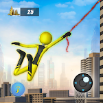 Cover Image of Download Spider Stickman Rope Hero: Gangster crime City 1.6 APK