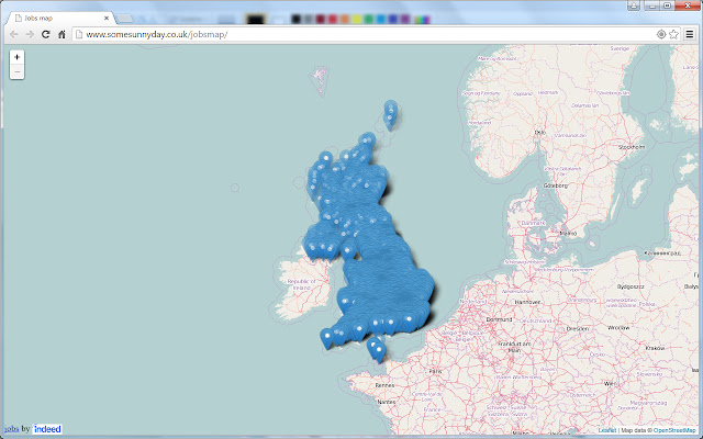 Jobs Map (UK) chrome extension