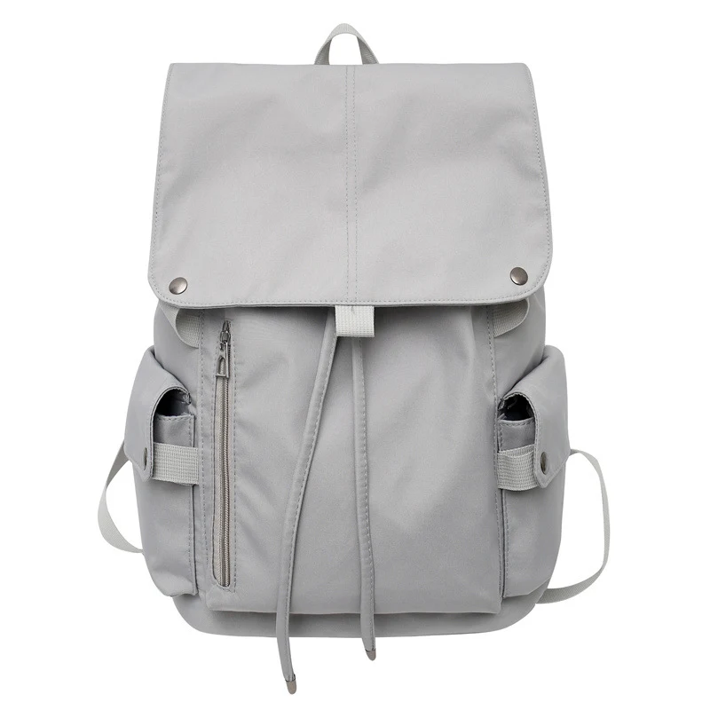 Mochila para computador de cor sólida para homens, estilo universitário, espaçosa e durável, perfeita para faculdade e trabalho.