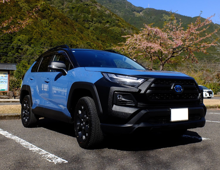 RAV4の納車・グレイシュブルー・オフパケ2・ゴリゴリブラック・初投稿に関するカスタム事例の投稿画像1枚目